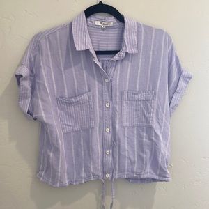 Semi Cropped Madewell Lavender Top
